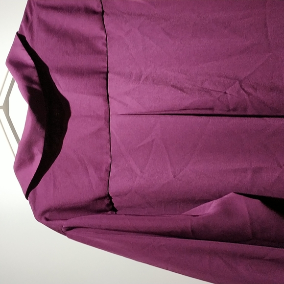 Size 1Xlady's purple crystal rhinestone details long sleeve V neck shirt blouses - Picture 3 of 5